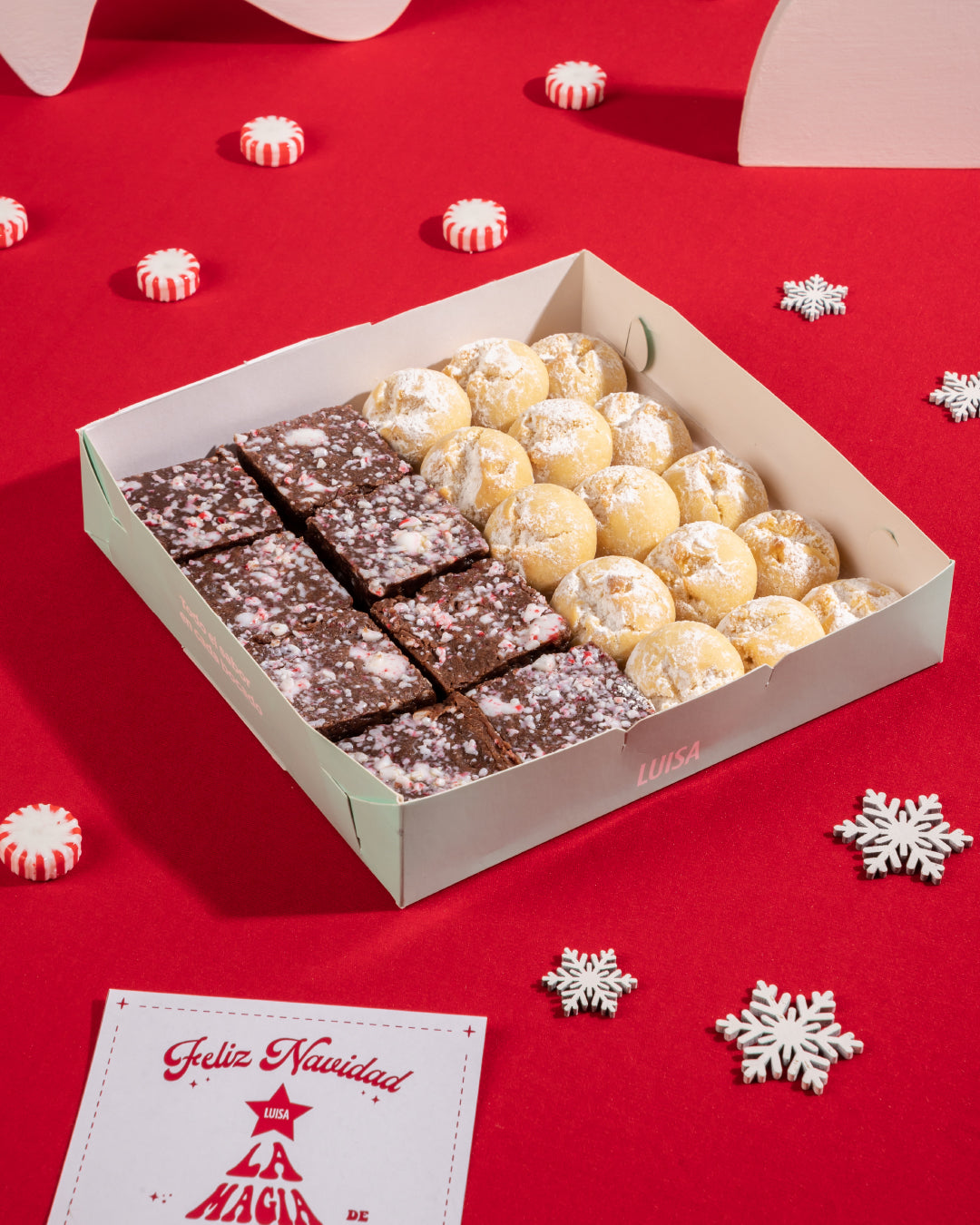 Caja Brownies con Menta + Galletas Polvorosas