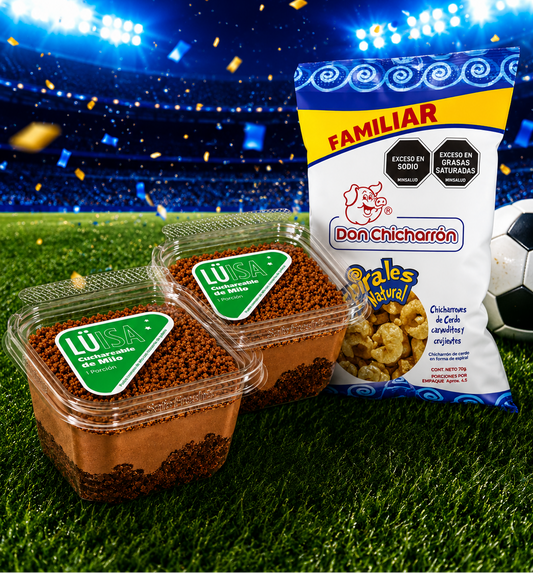 Combo mundialista: 2 Lü de Milo + 1 Paq de Chicharrones Familiar