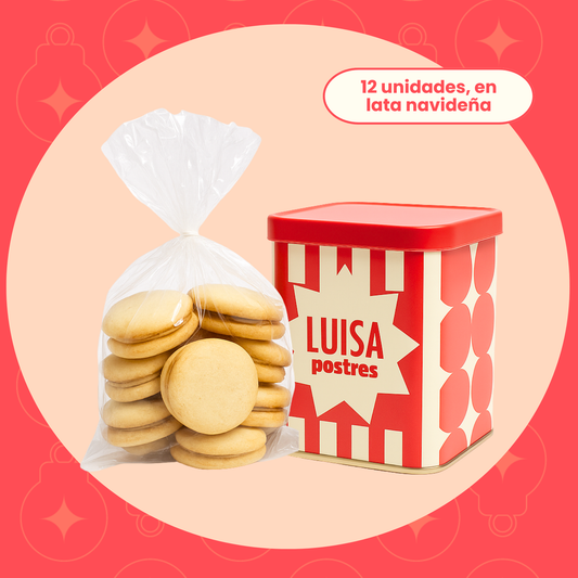 Alfajores con Arequipe en Lata Navideña