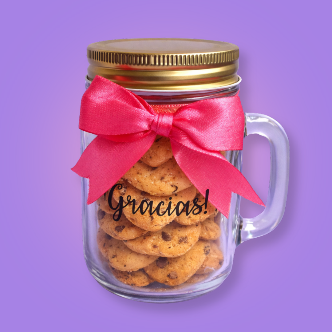Jar de Galletas en forma de corazón.