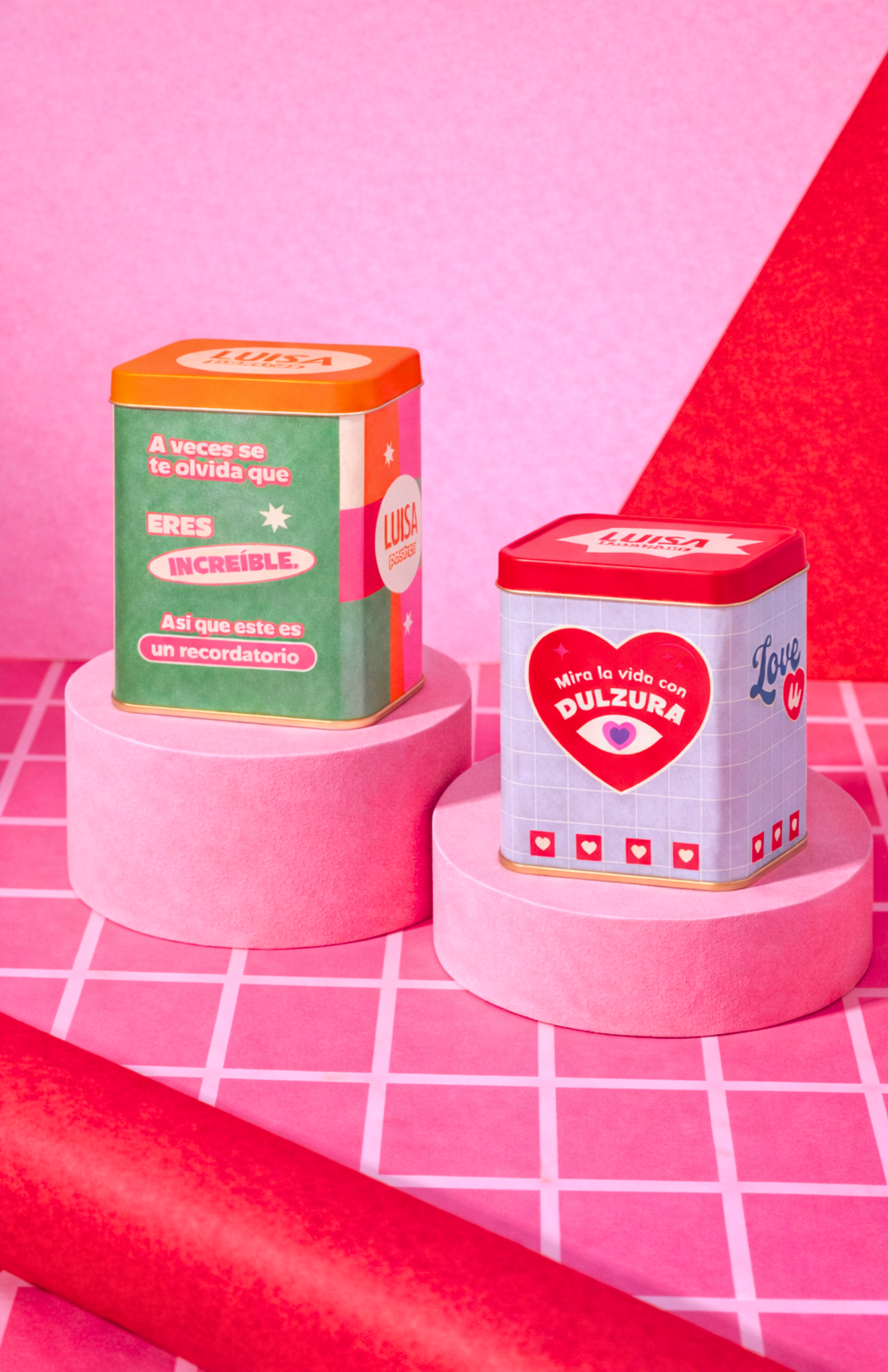 Brownies en forma de corazón + Lata coleccionable