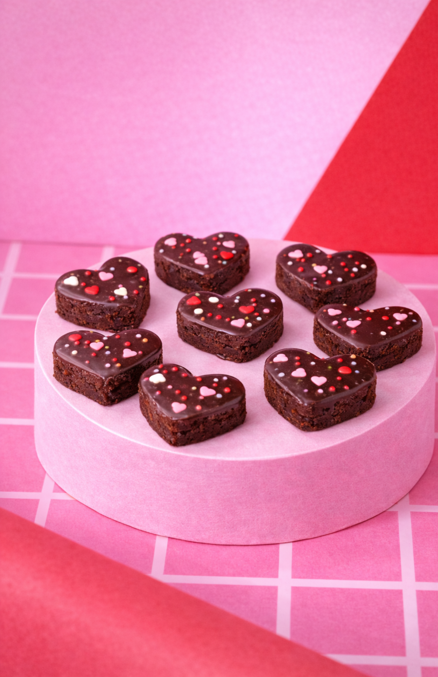 Brownies en forma de corazón + Lata coleccionable