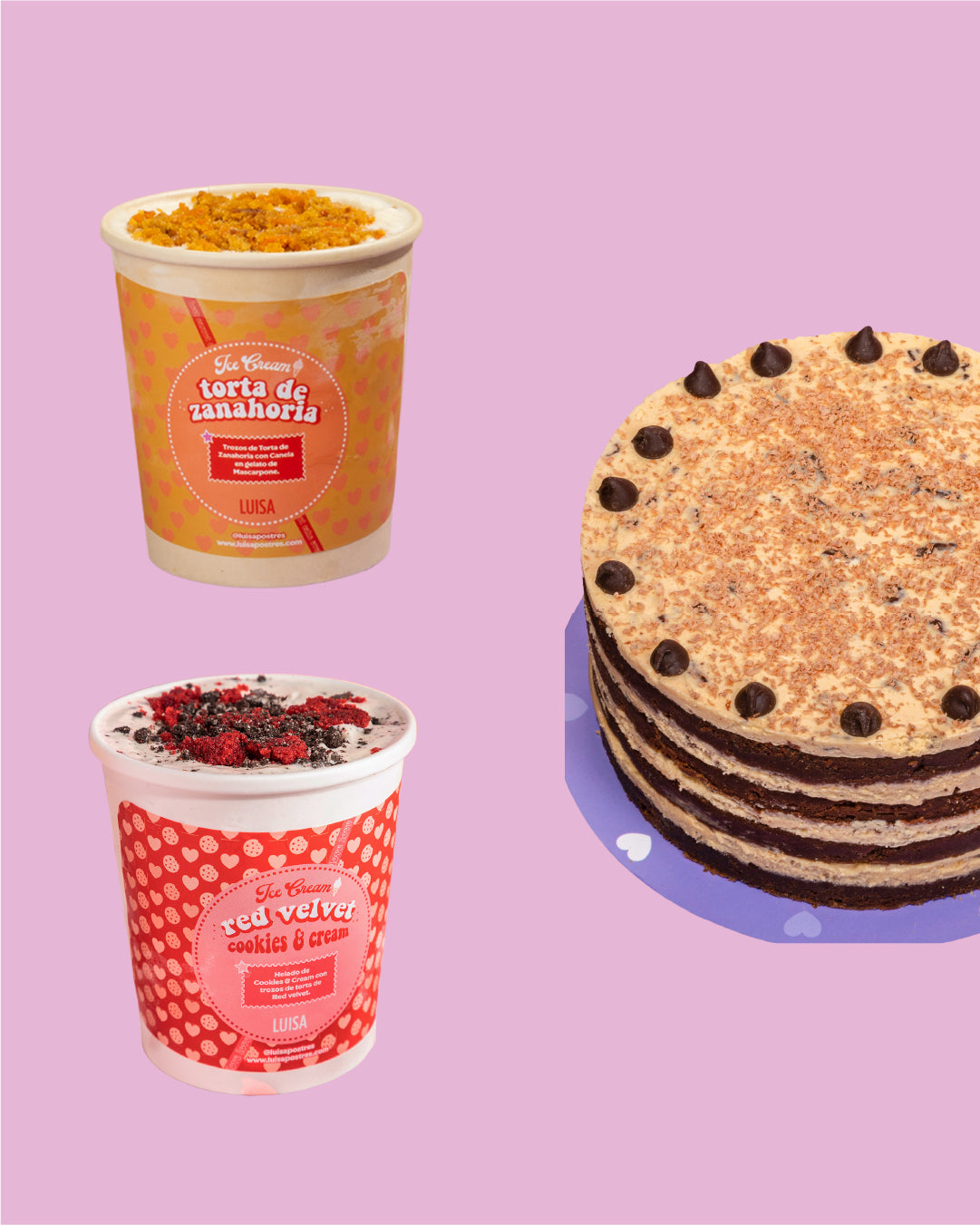 Combo Fiesta de 8 (1 Torta M + 2 Ice Cakes)