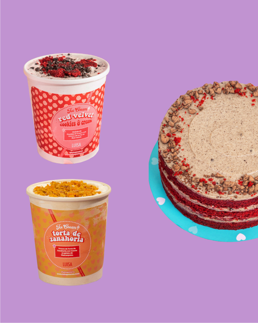 Combo Fiesta de 8 (1 Torta M + 2 Ice Cakes)
